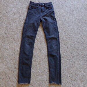 All Saints Faded Black Stilt Jeans with Raw hem